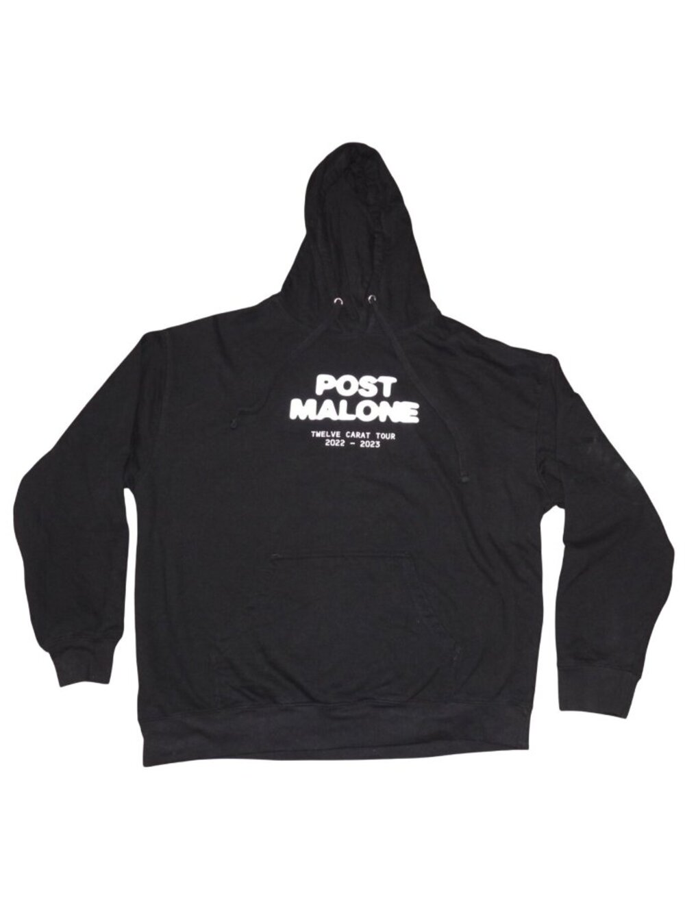 Post Malone 12 Carat Tour 2022-2023 Black Hoodie Concert Merch Men's Size Large
